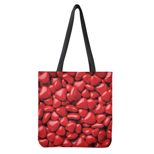 Heart Chocolate Candy Print Tote Bag