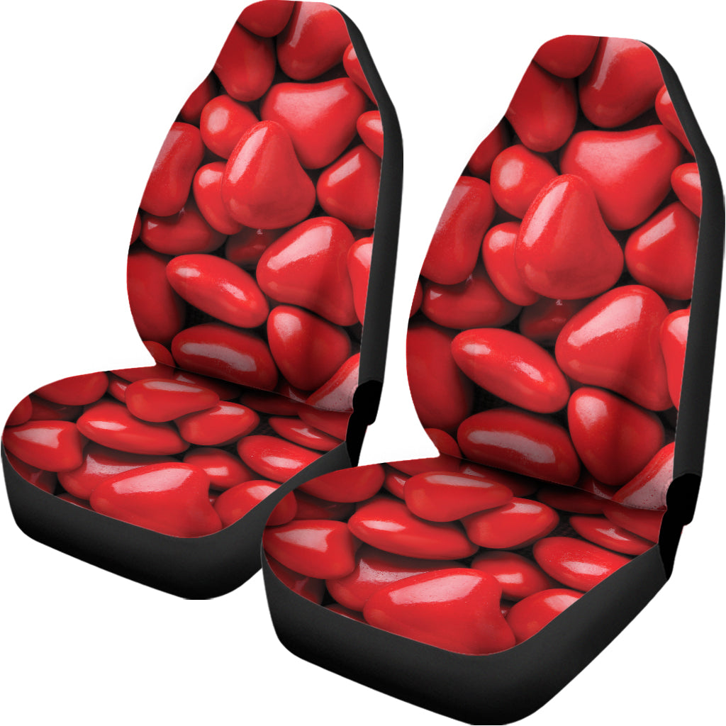 Heart Chocolate Candy Print Universal Fit Car Seat Covers