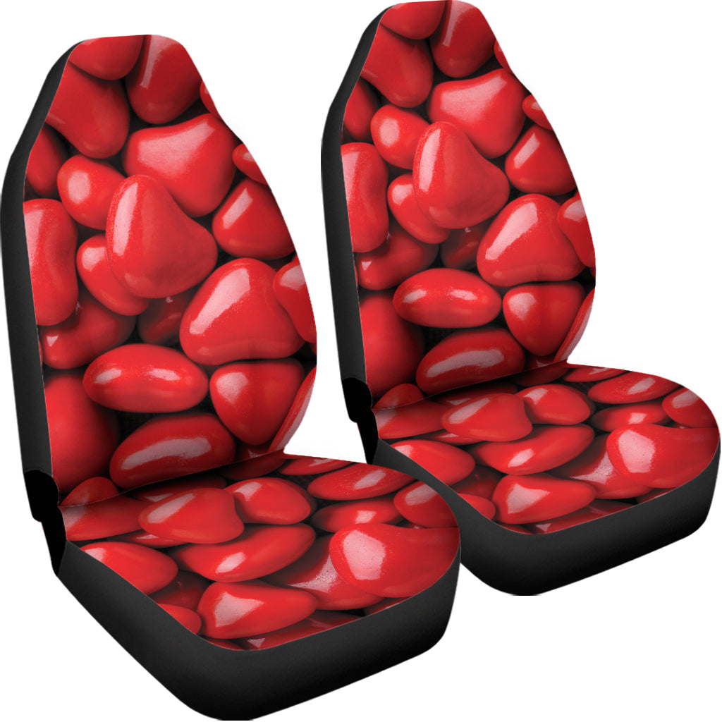 Heart Chocolate Candy Print Universal Fit Car Seat Covers