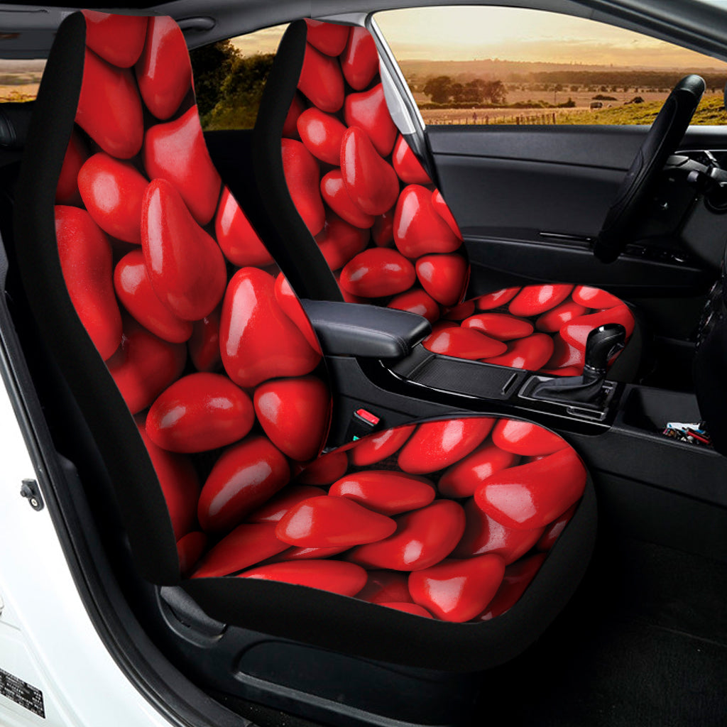 Heart Chocolate Candy Print Universal Fit Car Seat Covers