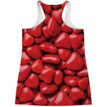 Heart Chocolate Candy Print Women's Racerback Tank Top