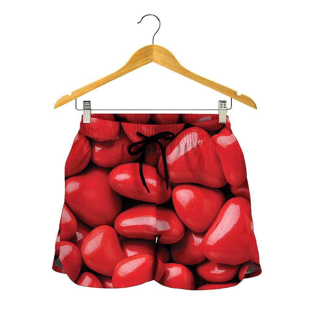 Heart Chocolate Candy Print Women's Shorts