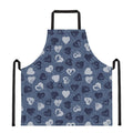 Heart Denim Jeans Pattern Print Apron