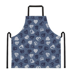 Heart Denim Jeans Pattern Print Apron