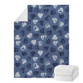 Heart Denim Jeans Pattern Print Blanket