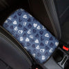 Heart Denim Jeans Pattern Print Car Center Console Cover