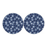 Heart Denim Jeans Pattern Print Car Coasters