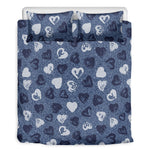 Heart Denim Jeans Pattern Print Duvet Cover Bedding Set