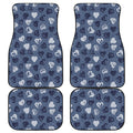 Heart Denim Jeans Pattern Print Front and Back Car Floor Mats