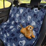 Heart Denim Jeans Pattern Print Pet Car Back Seat Cover