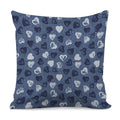 Heart Denim Jeans Pattern Print Pillow Cover