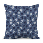 Heart Denim Jeans Pattern Print Pillow Cover