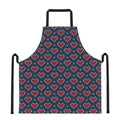 Heart Knitted Pattern Print Apron