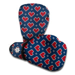 Heart Knitted Pattern Print Boxing Gloves