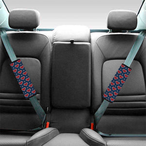 Heart Knitted Pattern Print Car Seat Belt Covers