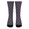 Heart Knitted Pattern Print Crew Socks