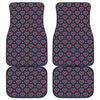 Heart Knitted Pattern Print Front and Back Car Floor Mats