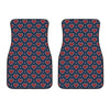 Heart Knitted Pattern Print Front Car Floor Mats