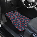 Heart Knitted Pattern Print Front Car Floor Mats