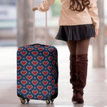 Heart Knitted Pattern Print Luggage Cover