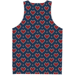 Heart Knitted Pattern Print Men's Tank Top