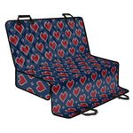 Heart Knitted Pattern Print Pet Car Back Seat Cover