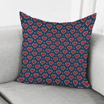 Heart Knitted Pattern Print Pillow Cover