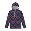 Heart Knitted Pattern Print Pullover Hoodie