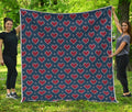 Heart Knitted Pattern Print Quilt