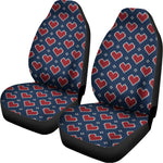 Heart Knitted Pattern Print Universal Fit Car Seat Covers