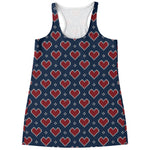 Heart Knitted Pattern Print Women's Racerback Tank Top