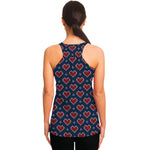 Heart Knitted Pattern Print Women's Racerback Tank Top