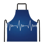 Heartbeat Cardiogram Print Apron