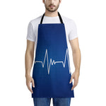 Heartbeat Cardiogram Print Apron