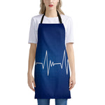 Heartbeat Cardiogram Print Apron