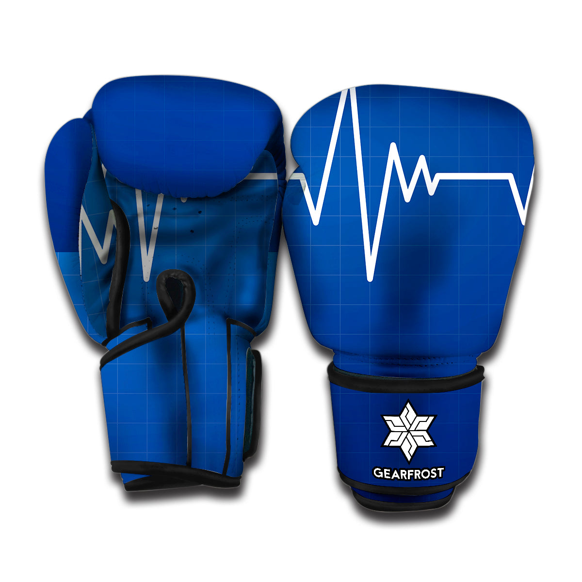 Heartbeat Cardiogram Print Boxing Gloves