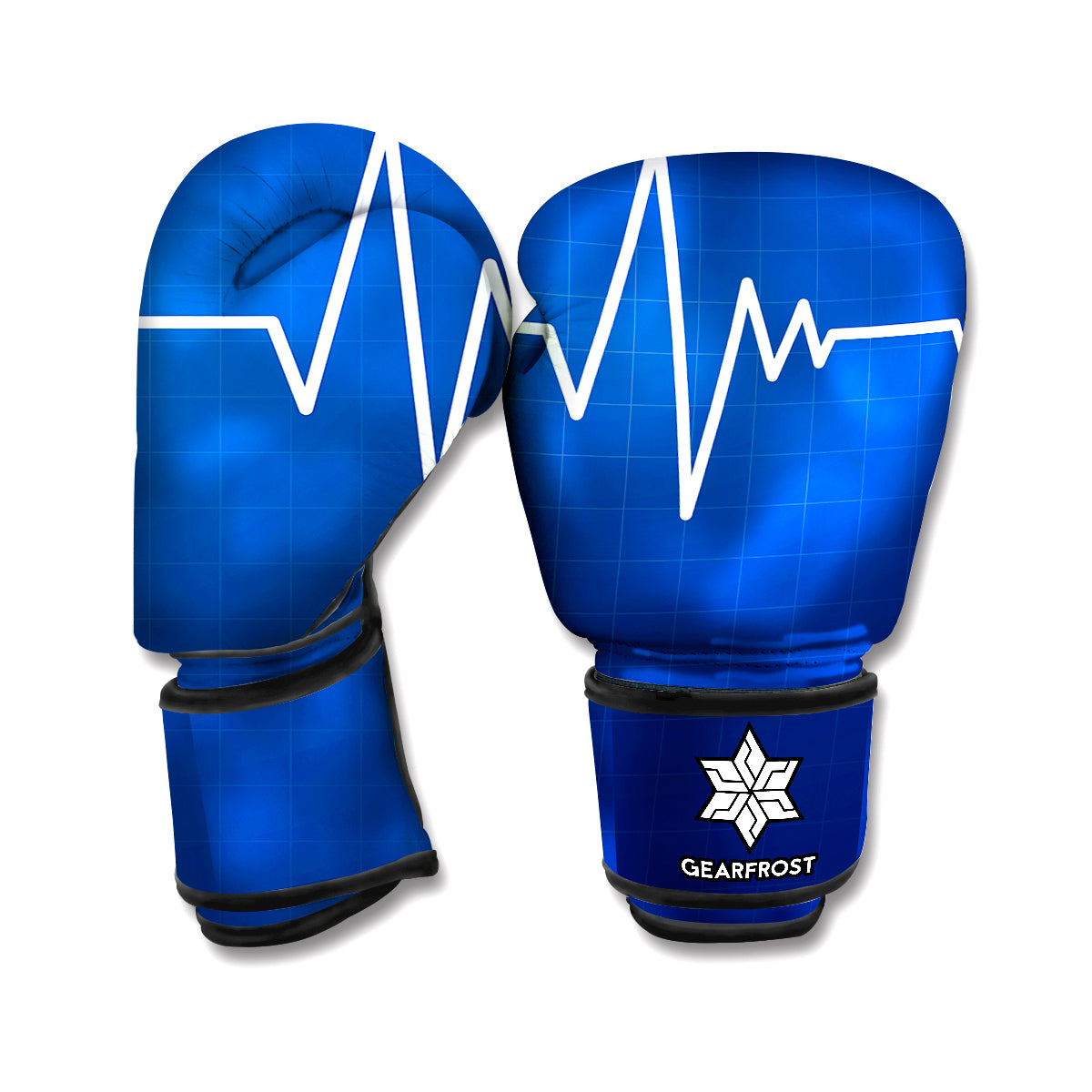 Heartbeat Cardiogram Print Boxing Gloves