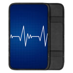 Heartbeat Cardiogram Print Car Center Console Cover