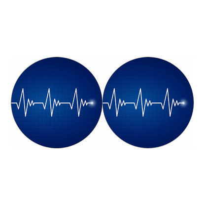 Heartbeat Cardiogram Print Car Coasters