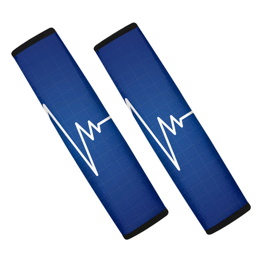 Heartbeat Cardiogram Print Car Seat Belt Covers
