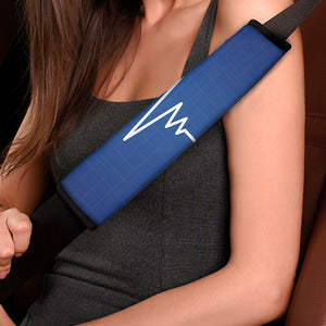 Heartbeat Cardiogram Print Car Seat Belt Covers