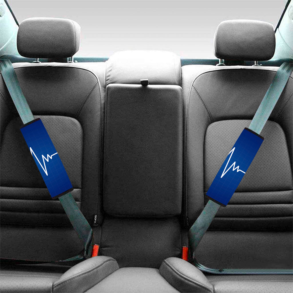 Heartbeat Cardiogram Print Car Seat Belt Covers