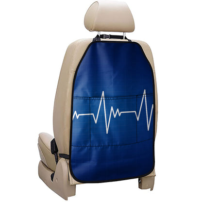 Heartbeat Cardiogram Print Car Seat Organizers