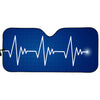 Heartbeat Cardiogram Print Car Sun Shade