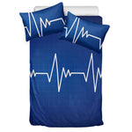 Heartbeat Cardiogram Print Duvet Cover Bedding Set