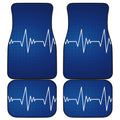 Heartbeat Cardiogram Print Front and Back Car Floor Mats