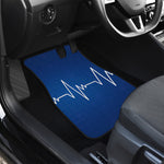 Heartbeat Cardiogram Print Front and Back Car Floor Mats