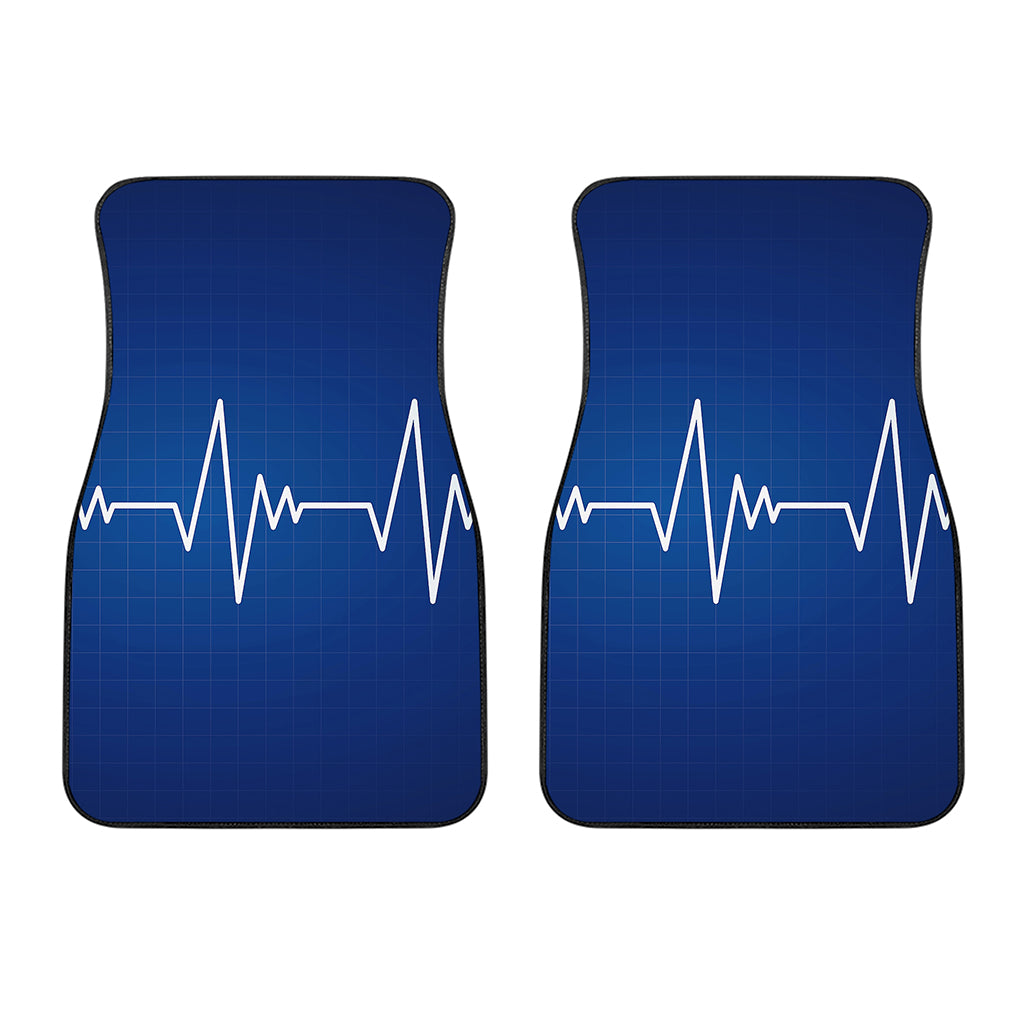 Heartbeat Cardiogram Print Front Car Floor Mats