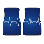 Heartbeat Cardiogram Print Front Car Floor Mats