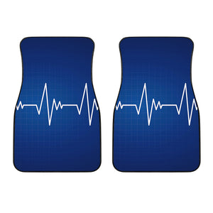 Heartbeat Cardiogram Print Front Car Floor Mats